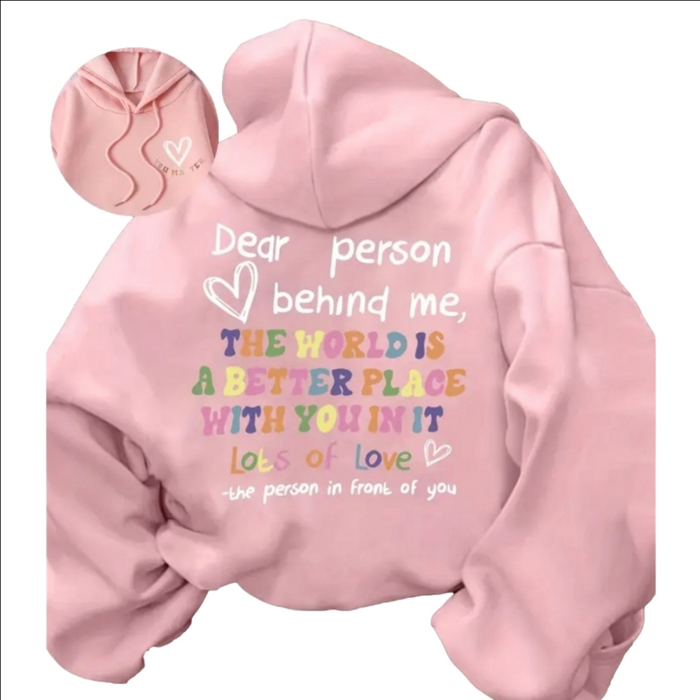 ⭐️NWT MENTAL HEALTH Hoodie with Colorful Text